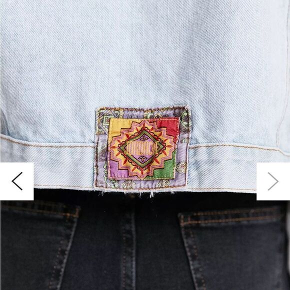 Vintage '90s Jordache Pieced Paisley Denim Jacket size S by Urban Outfitters - Picture 6 of 14